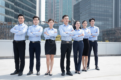 企業團隊藍領形象